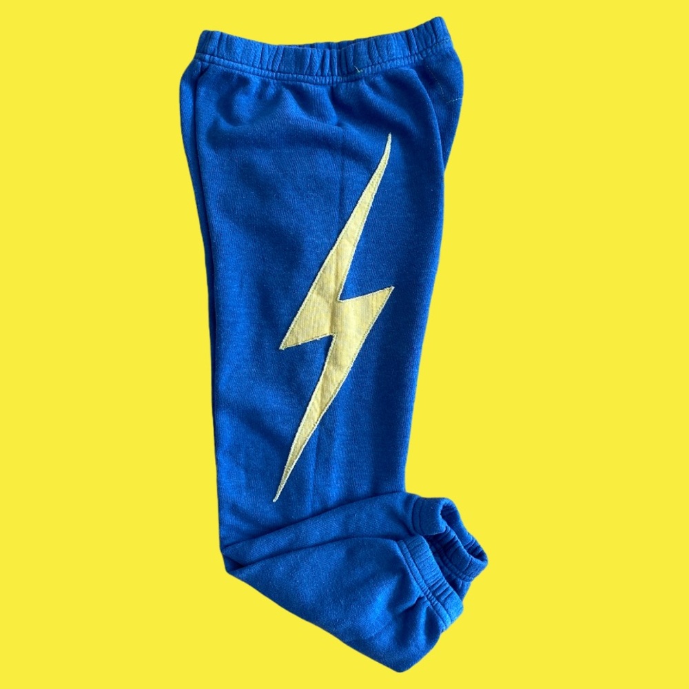 AVIATOR NATION KIDS NEON BOLT SWEATPANTS SZ 8